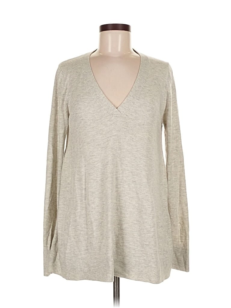 Pre-owned Ann Taylor Loft Pullover Sweater In Gray