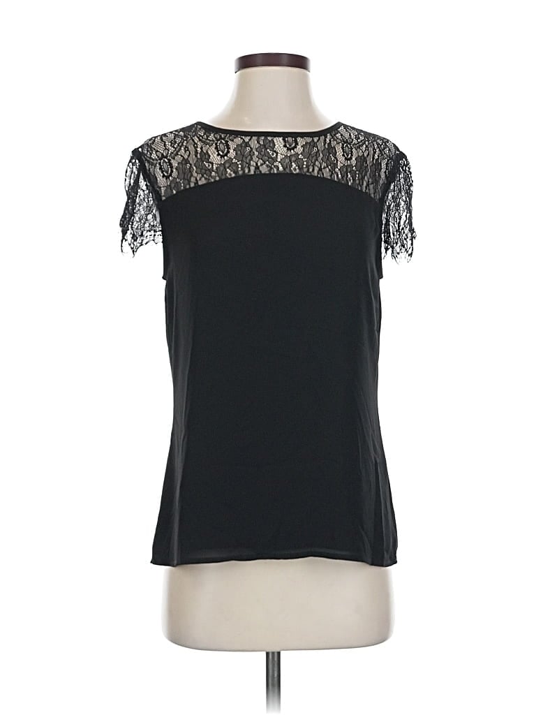 Pre-owned Brixon Ivy Short Sleeve Top Black Crew Neck Tops