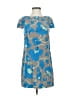 Tibi 100% Silk Print Blue Casual Dress Size 2 - photo 1