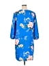 Ann Taylor 100% Polyester Blue Casual Dress Size 18 - photo 2