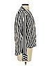 Zara 100% Silk Stripes Ivory Long Sleeve Silk Top Size XS - photo 4