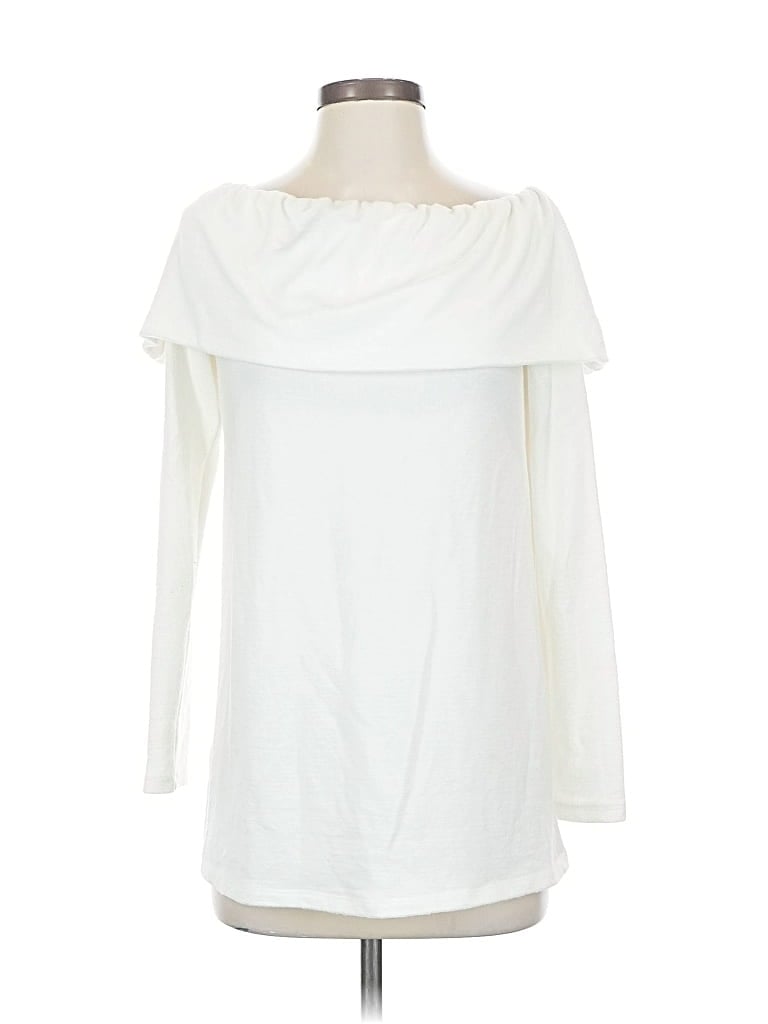 Pre-owned Ann Taylor Loft Outlet Pullover Sweater In White