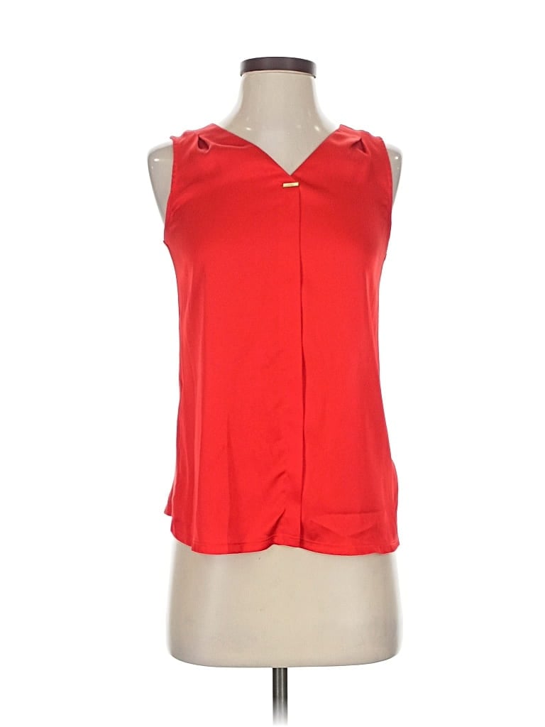 Pre-owned Express Sleeveless Blouse In Red