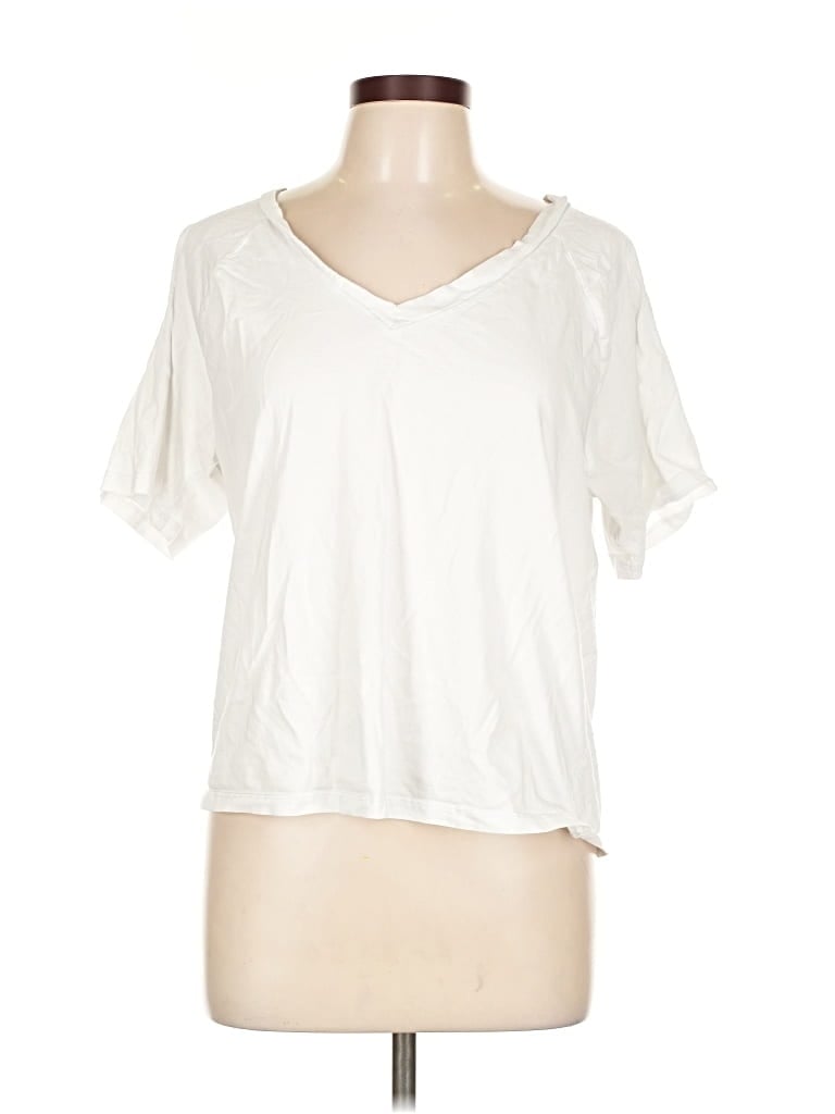 Pre-owned Banana Republic Factory Store Short Sleeve T-shirt In White