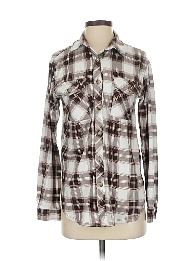 Pre-owned Rue21 Long Sleeve Blouse In Brown