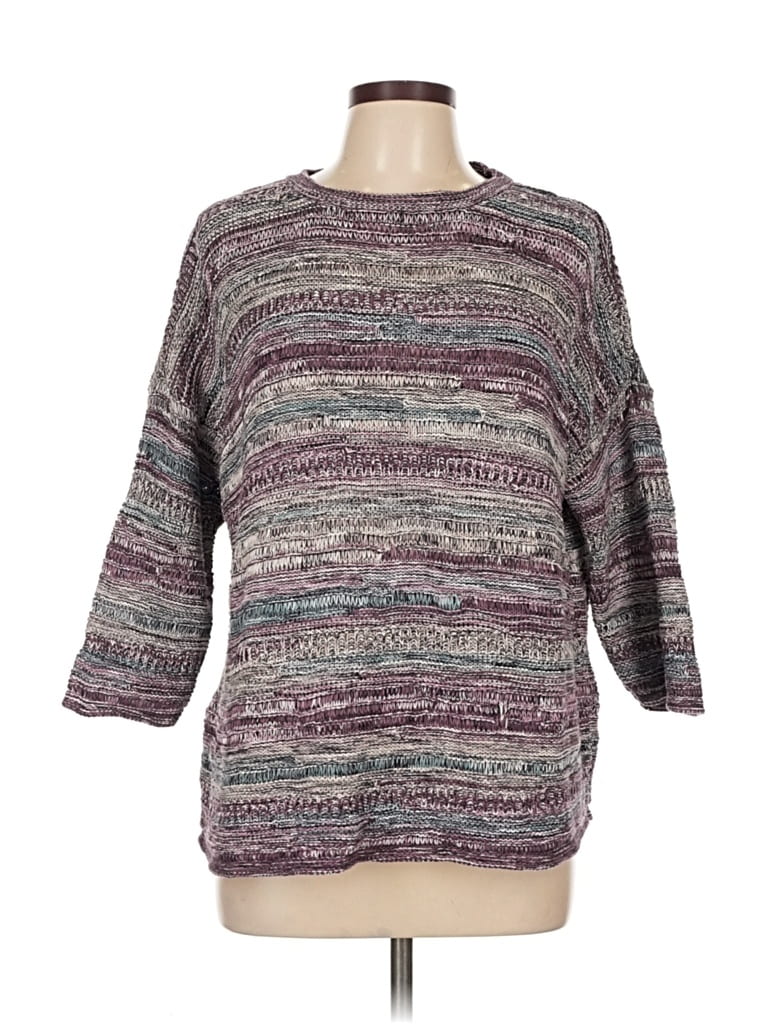 Pre-owned Jjill Pullover Sweater In Purple