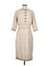 Mac Duggal 100% Polyester Tweed Tan Casual Dress Size 8 - photo 1