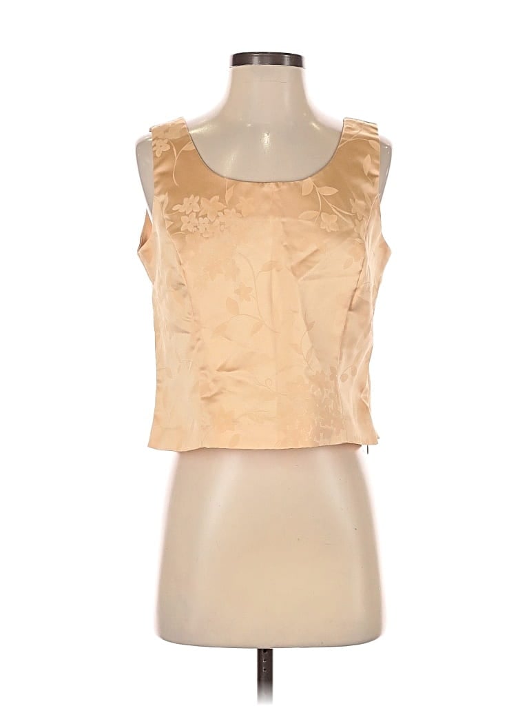 Pre-owned Positive Attitude Sleeveless Blouse In Brown