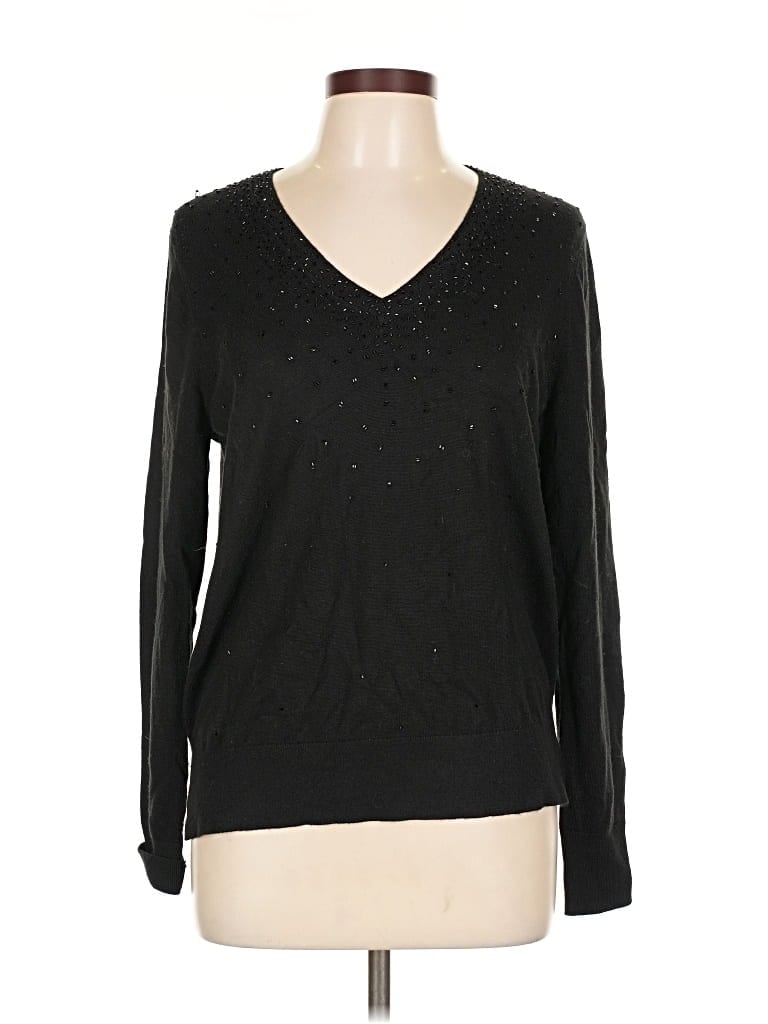 Pre-owned Ann Taylor Pullover Sweater In Black