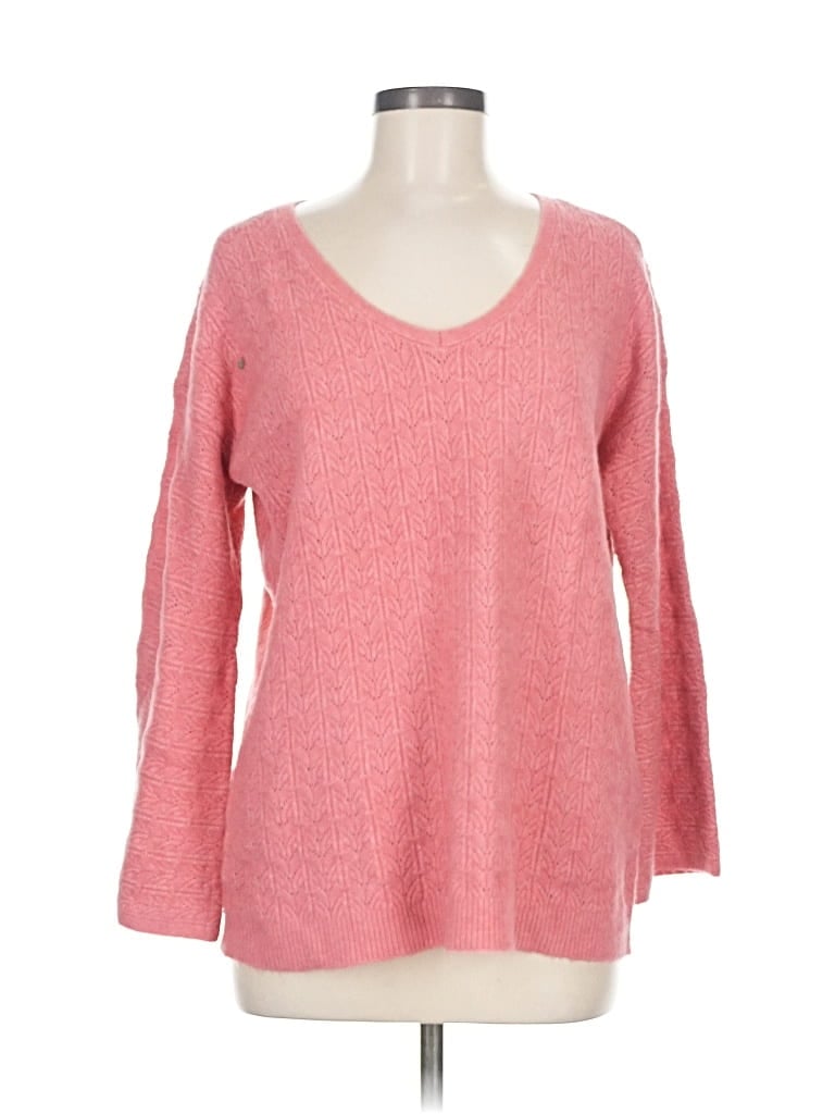 Pre-owned Chico's Pullover Sweater In Pink