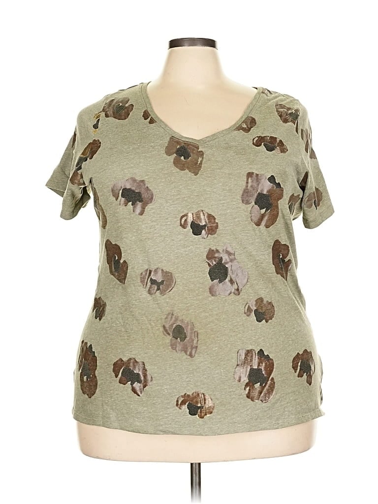 LANE BRYANT Pre-owned Short Sleeve T-shirt In Green