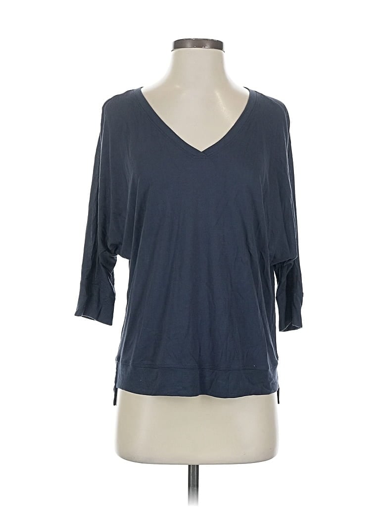 Pre-owned Cabi 3/4 Sleeve Top Blue V Neck Tops