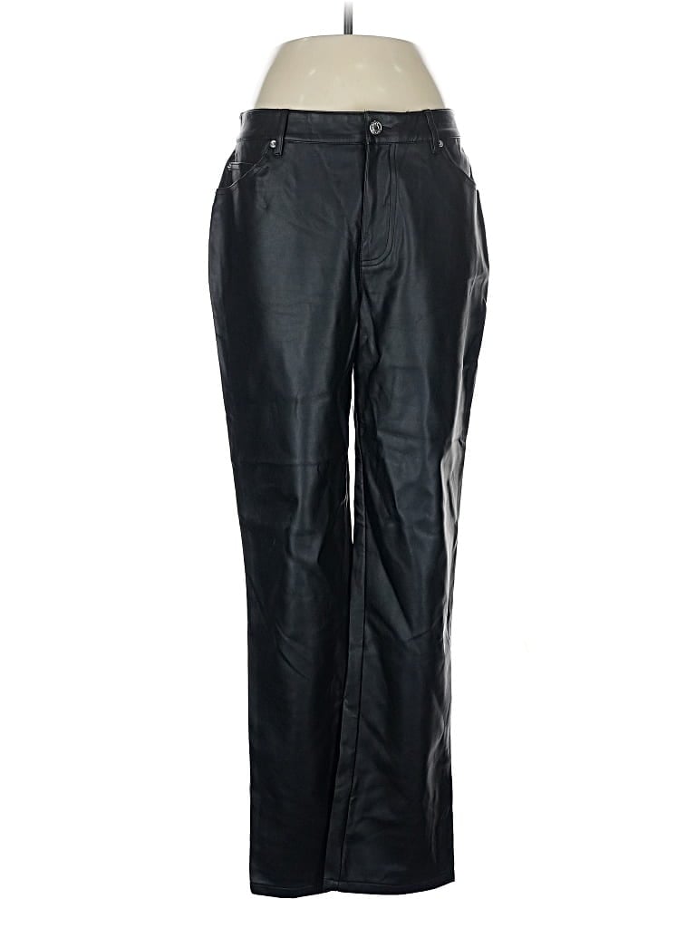 Pre-owned Asos Design Faux Leather Pants In Black