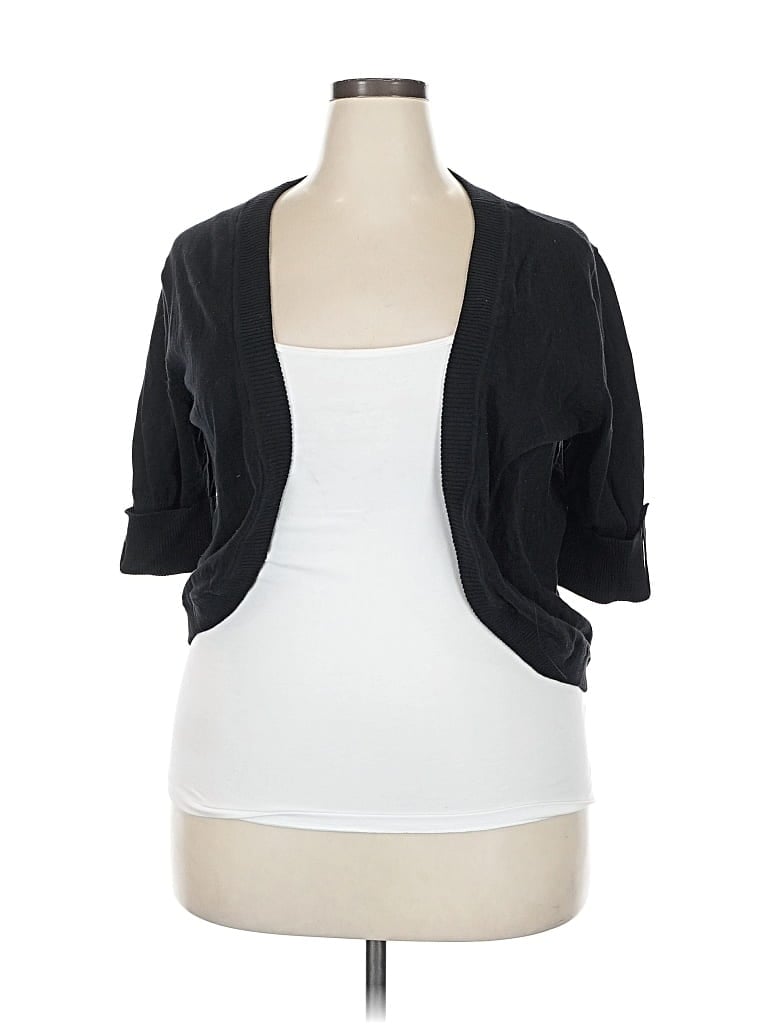 Pre-owned Sarah Spencer Cardigan Sweater In Black