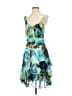 Wayne Cooper 100% Silk Tropical Blue Cocktail Dress Size 1 - photo 1