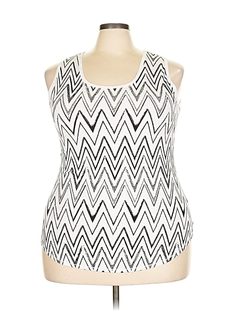Pre-owned Lularoe Tank Top White Halter Neckline Tops