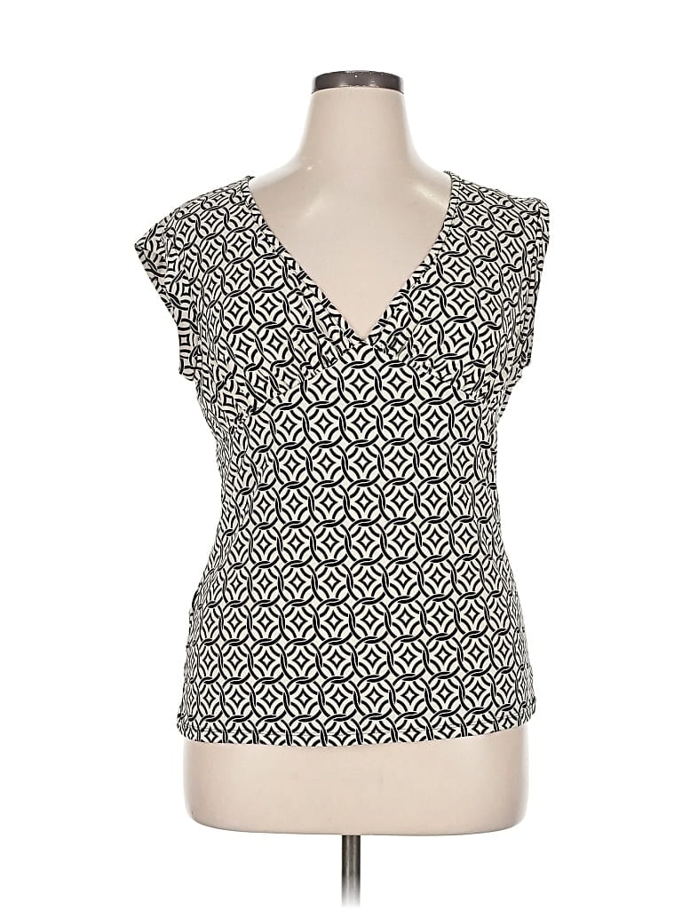 Pre-owned Bcbg Paris Tank Top Ivory Open Neckline Tops In White