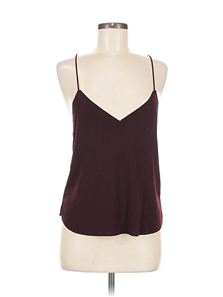 Pre-owned Brandy Melville Sleeveless Top Burgundy Halter Neckline Tops