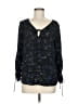 Sanctuary 100% Polyester Black Long Sleeve Blouse Size M - photo 1