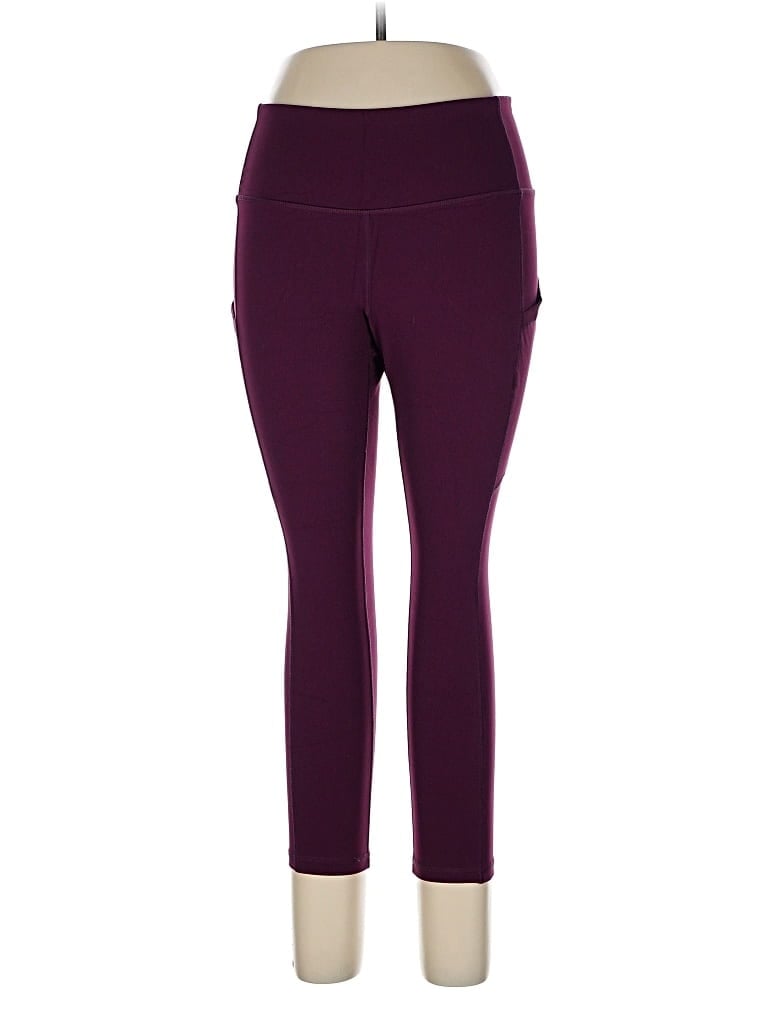 Pre-owned Torrid Active Active Pants In Burgundy