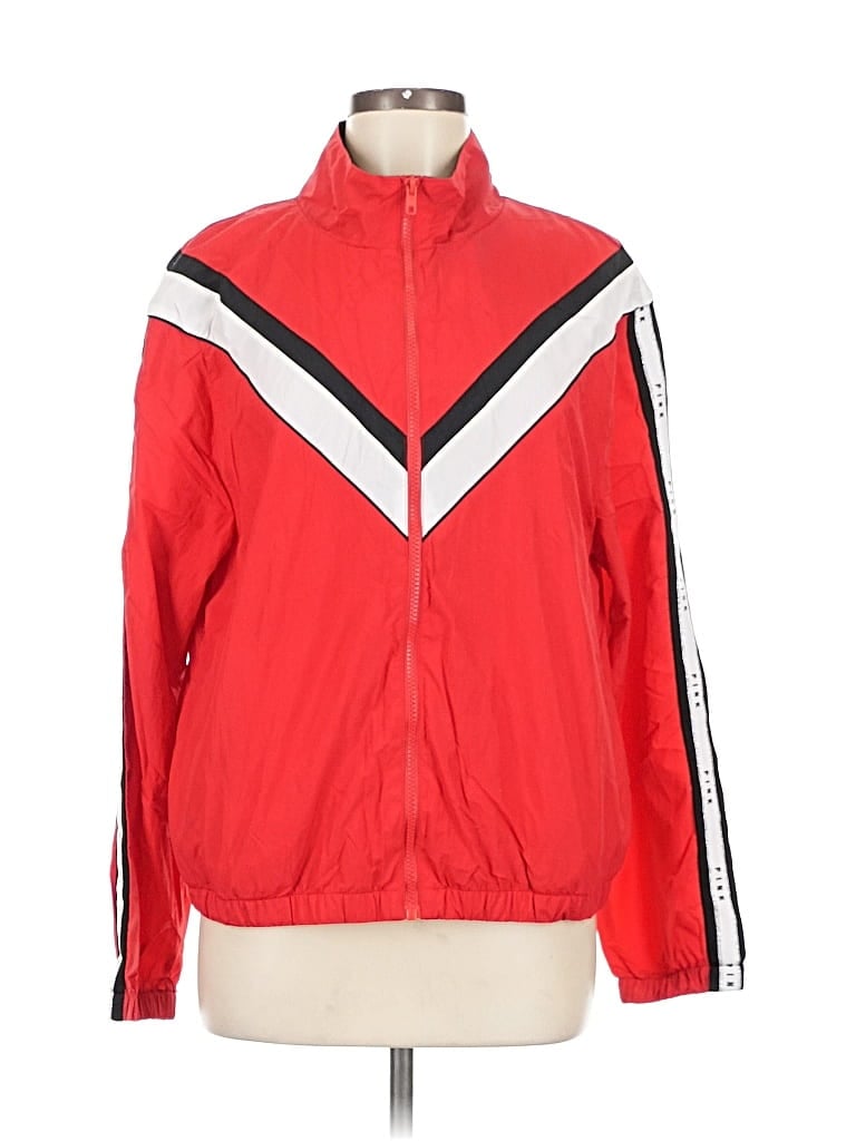 Pre-owned Victoria's Secret Pink Track Jacket In Red