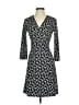 Ann Taylor 100% Polyester Hearts Black Casual Dress Size 2 - photo 1