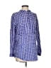 Roberta Roller Rabbit 100% Cotton Houndstooth Blue Long Sleeve Blouse Size XS - photo 1