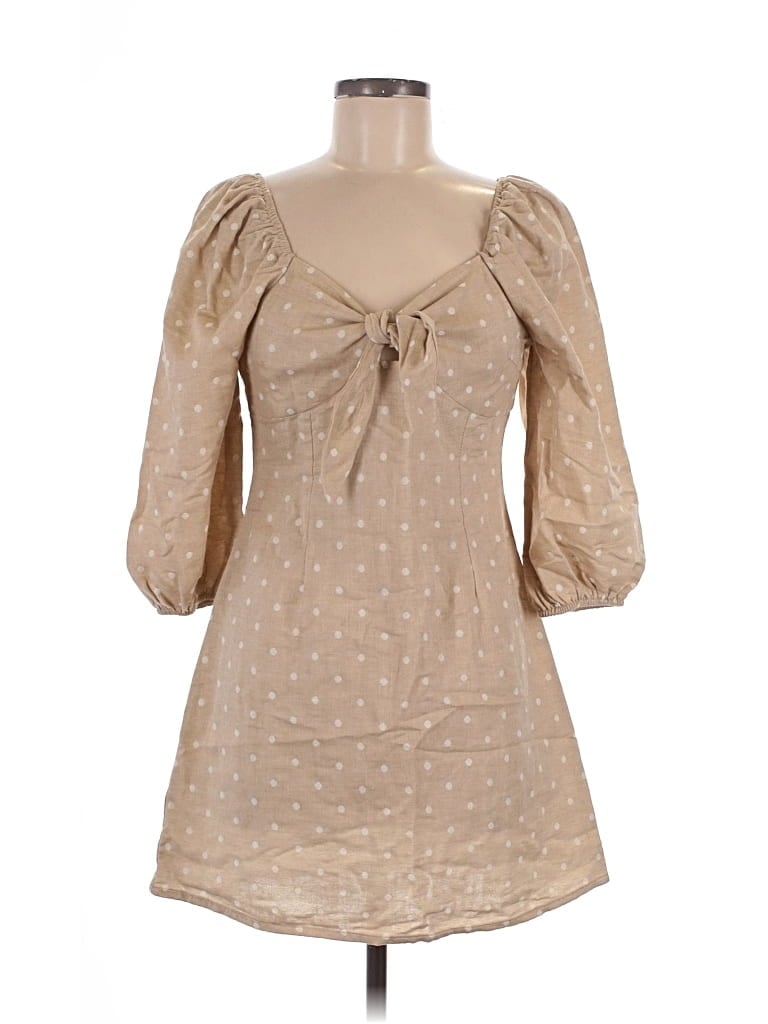 Pre-owned Joa Casual Dress In Brown