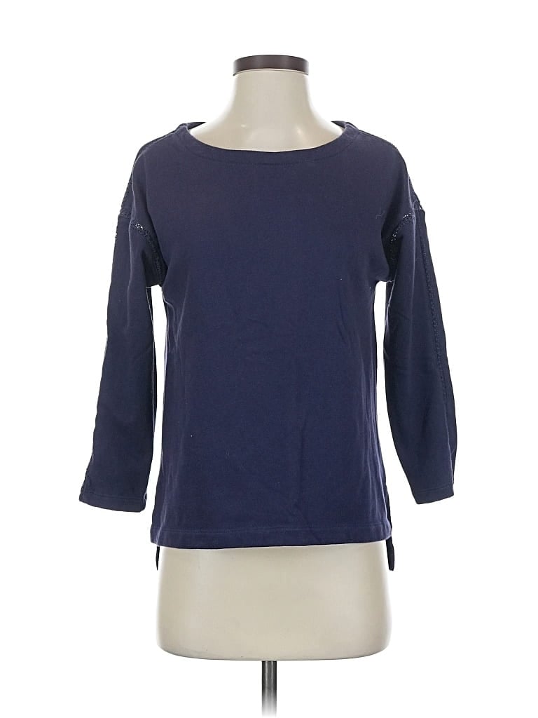 Pre-owned Old Navy 3/4 Sleeve Top Blue Boatneck Tops