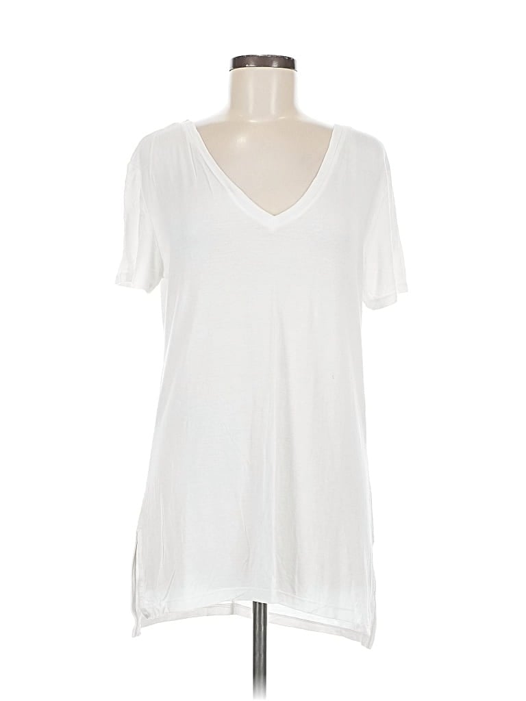 Pre-owned Halogen Short Sleeve T-shirt In White