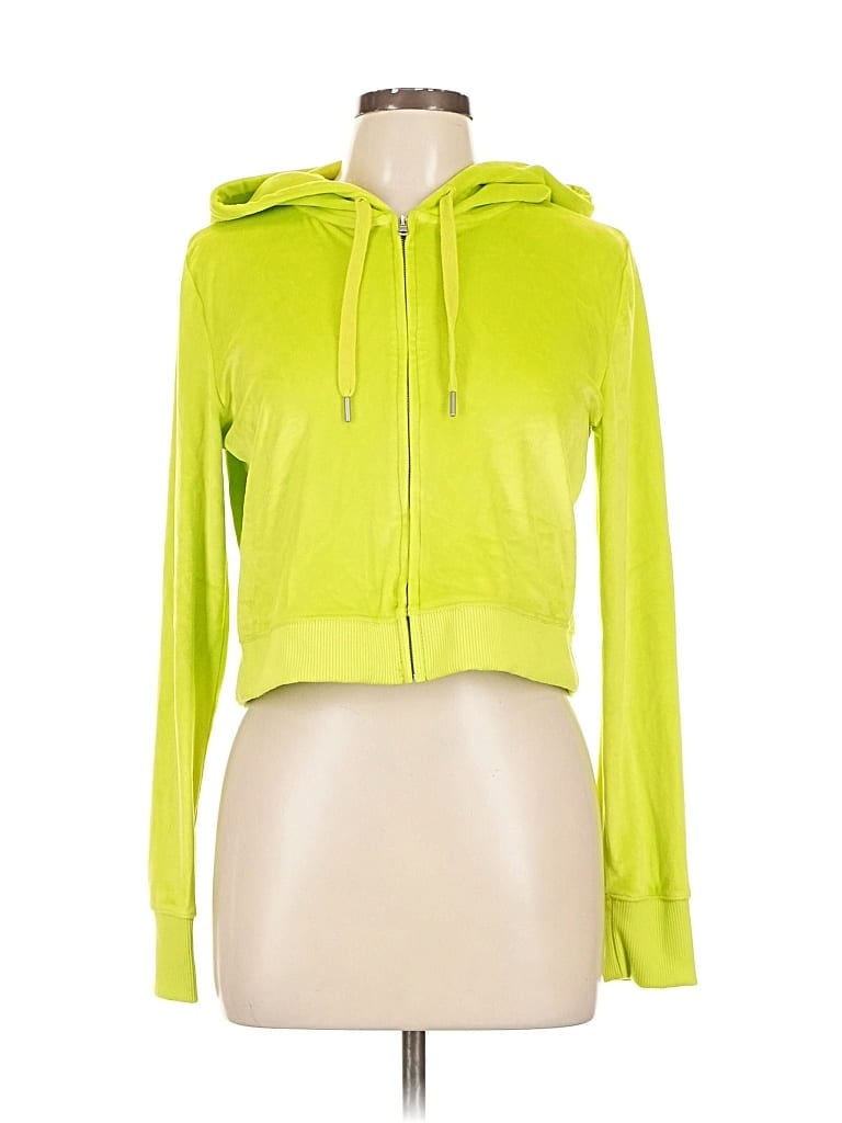 Pre-owned Aerie Zip Up Hoodie In Green
