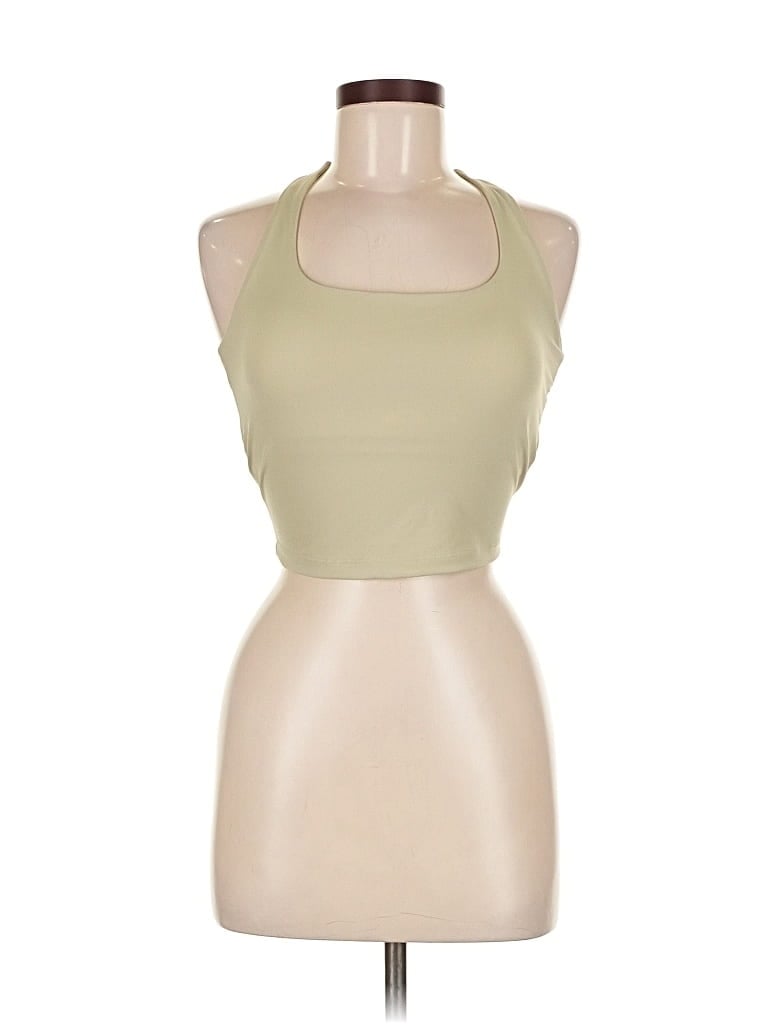 Pre-owned Unbranded Tank Top Tan Halter Neckline Tops In Brown