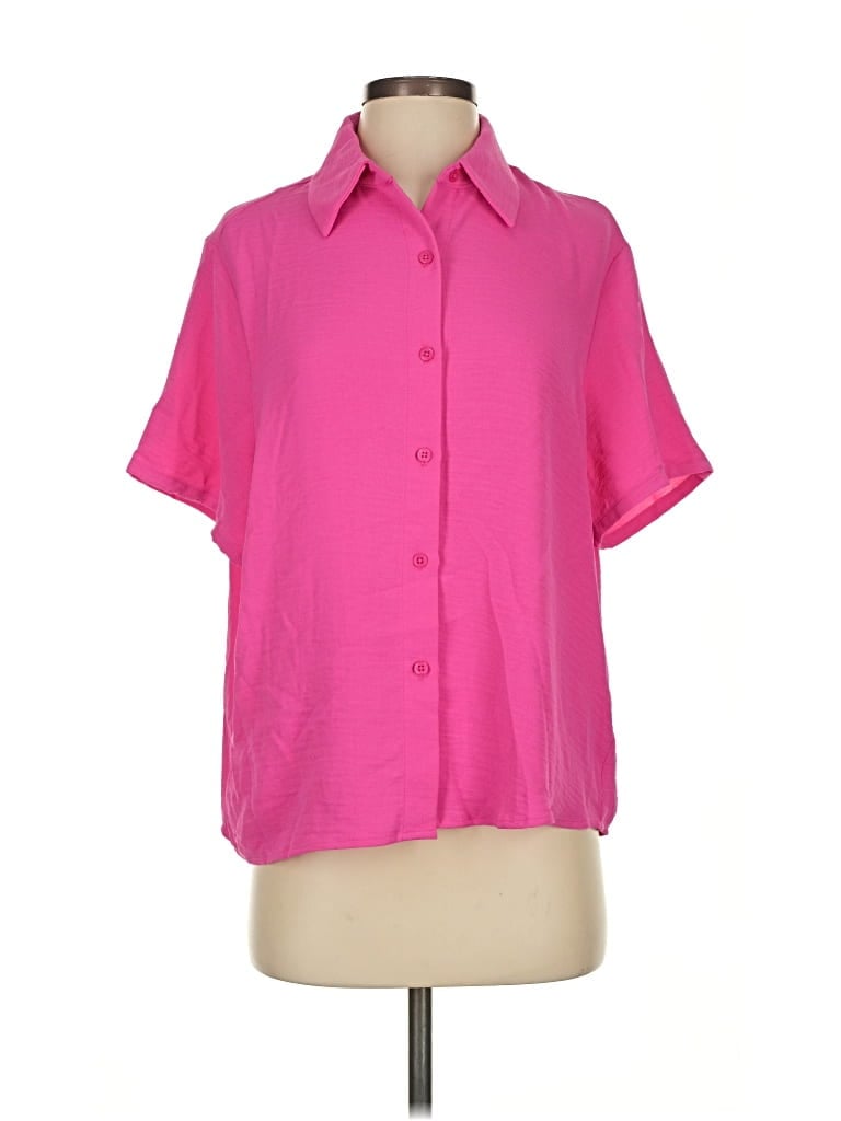 Pre-owned Rachel Zoe Tjx Short Sleeve Blouse In Pink