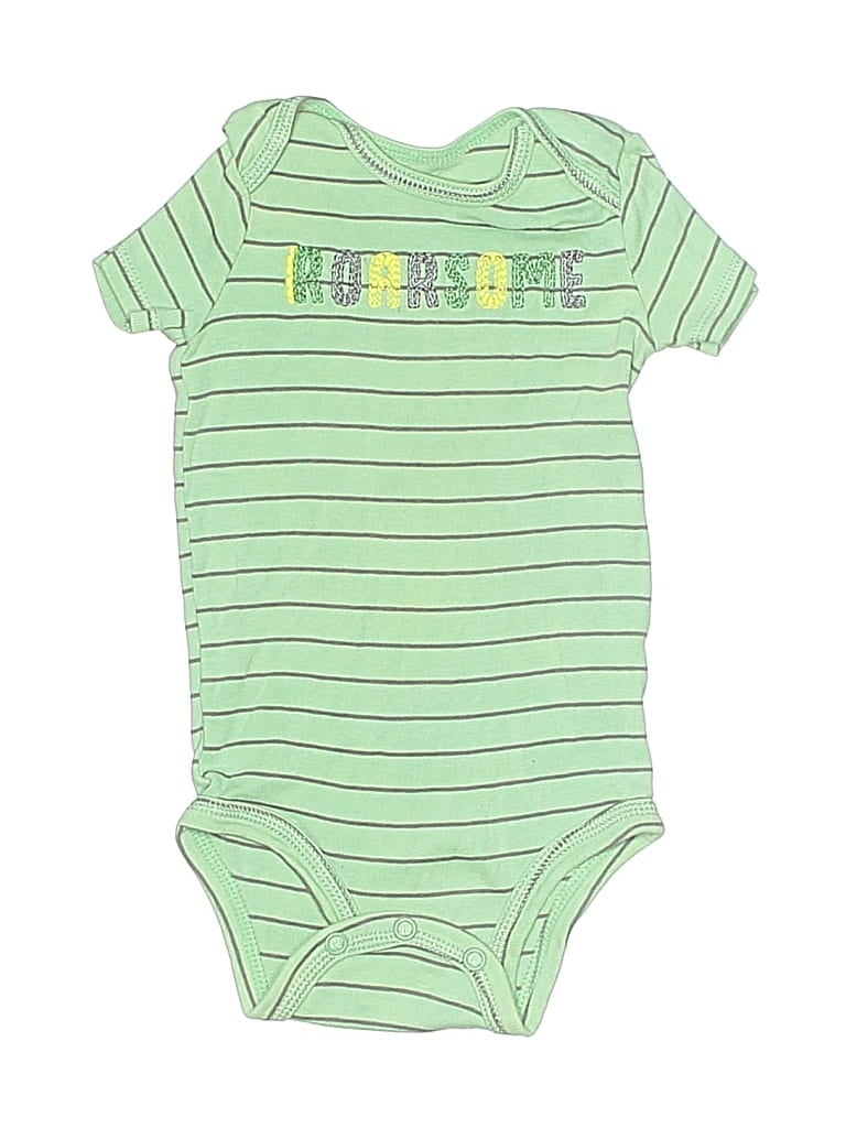 Pre-owned Just One You Made By Carter's Babies' Short Sleeve Onesie In Green