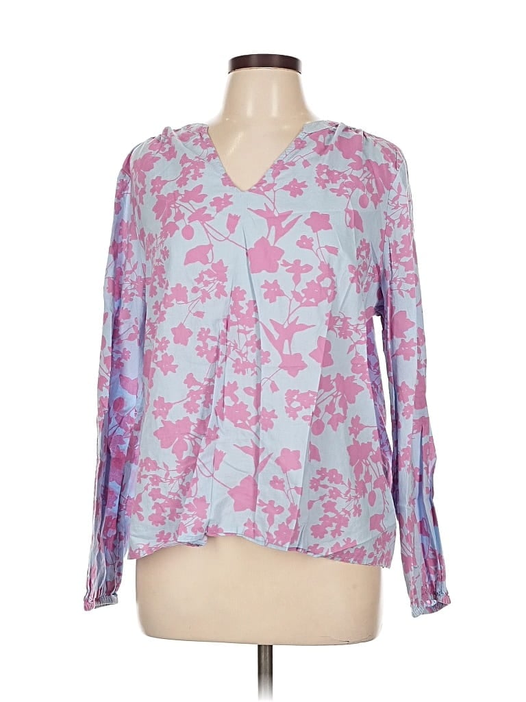 Pre-owned Candace Cameron Bure Long Sleeve Blouse In Pink