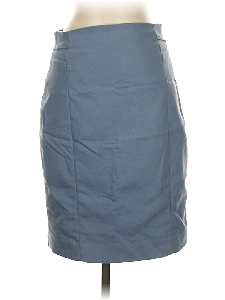 Pre-owned Express Faux Leather Skirt In Gray