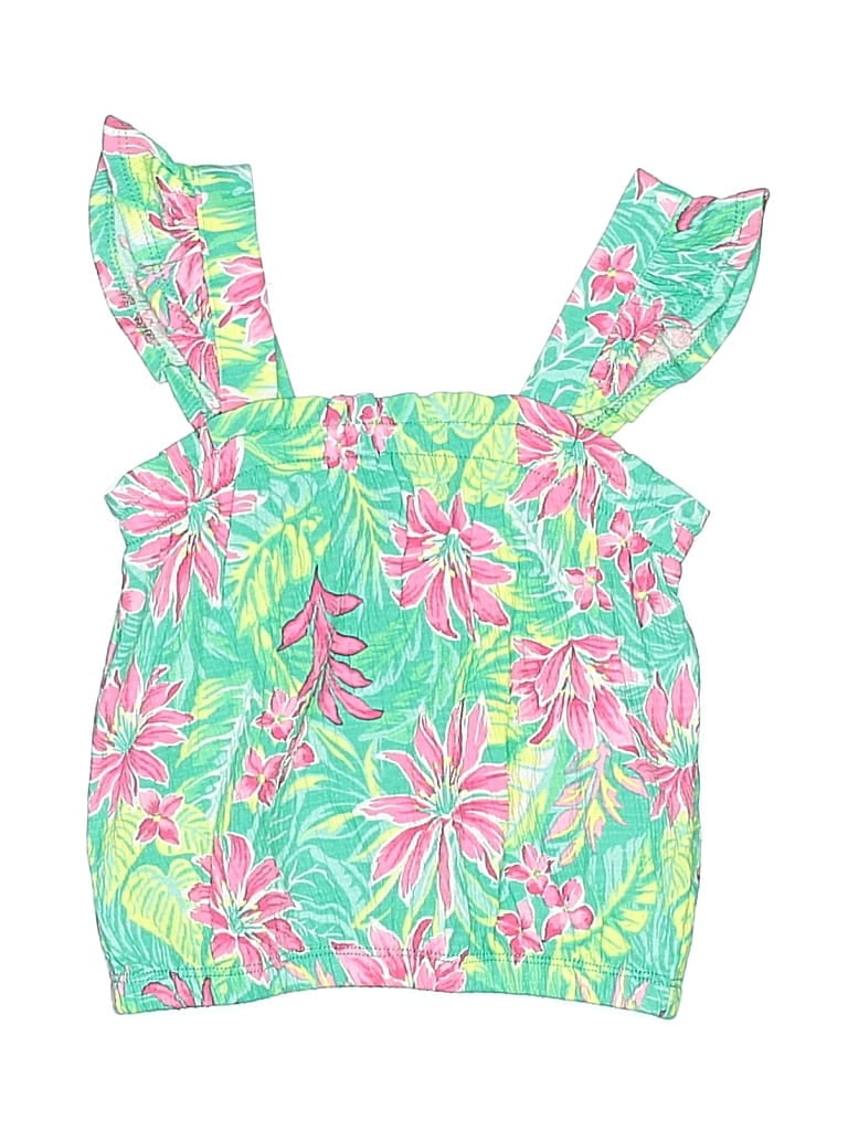 TOMMY BAHAMA Pre-owned Kids' Tank Top Green Ruffles Neckline Tops