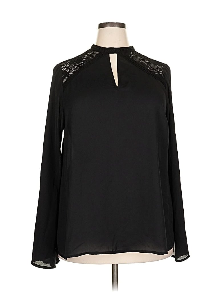 Pre-owned Torrid Long Sleeve Blouse In Black