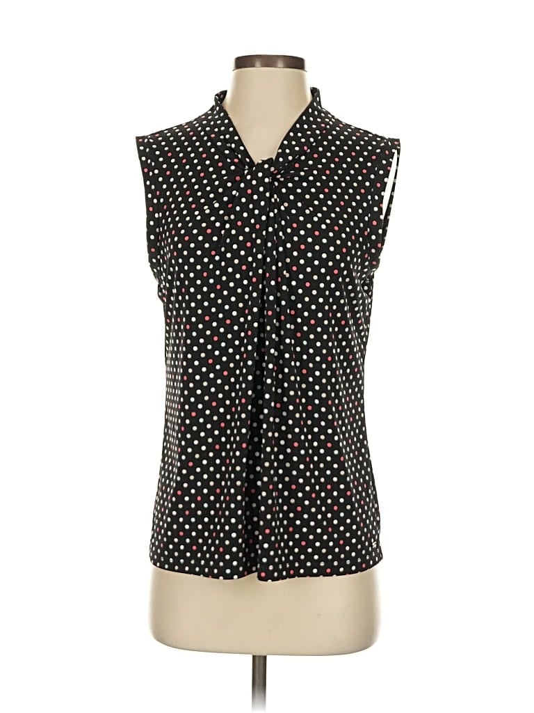 Pre-owned Tommy Hilfiger Sleeveless Button Down Shirt In Black