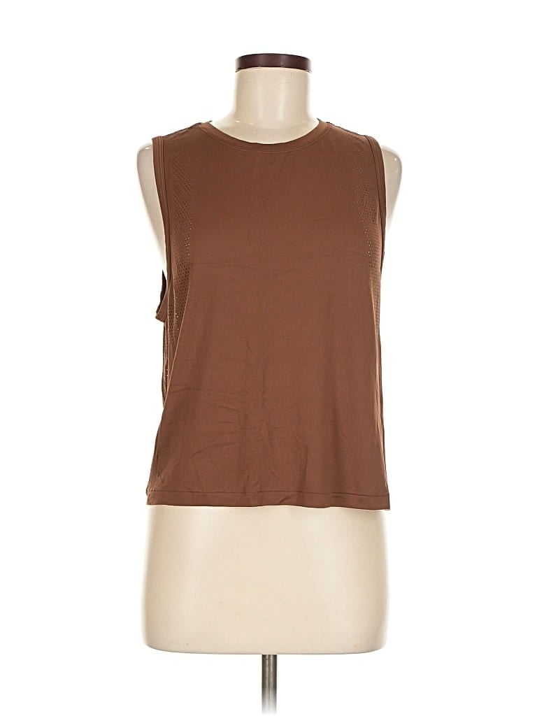 Pre-owned Victoria's Secret Pink Sleeveless T-shirt In Brown