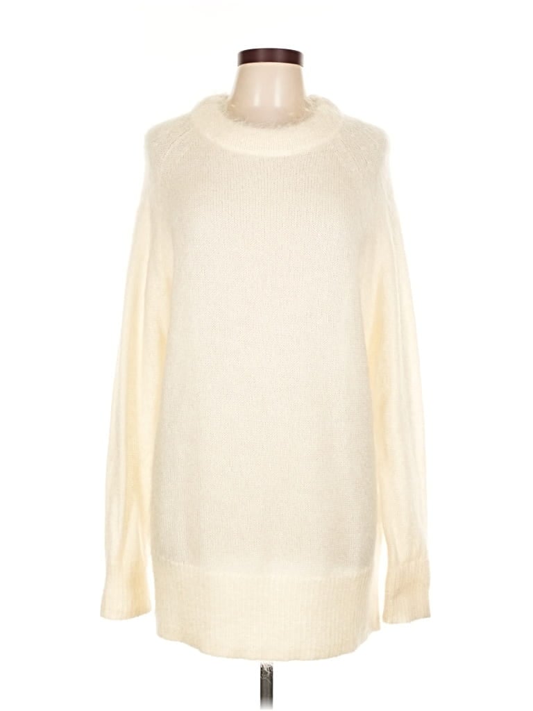 Pre-owned Allsaints Turtleneck Sweater In White