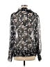Zara Basic Floral Black Long Sleeve Blouse Size M - photo 2