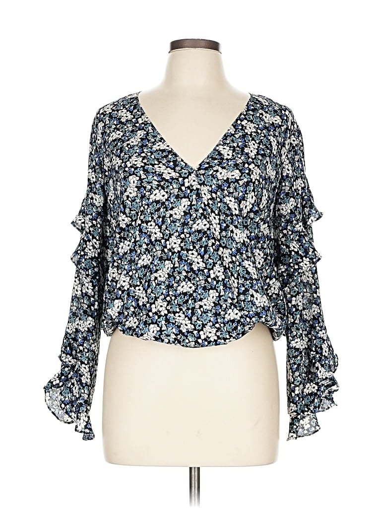 MAX STUDIO Pre-owned 3/4 Sleeve Blouse In Blue