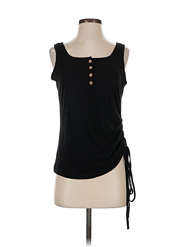 Pre-owned Unbranded Sleeveless T-shirt In Black