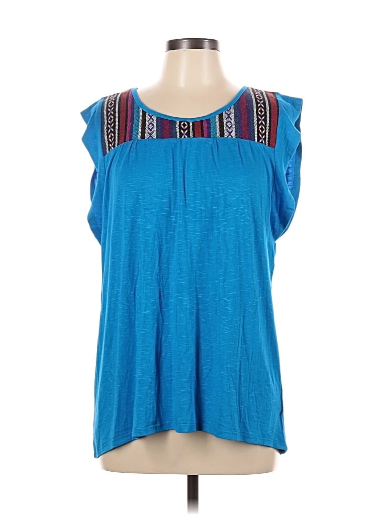 Pre-owned Rxb Sleeveless Blouse In Blue