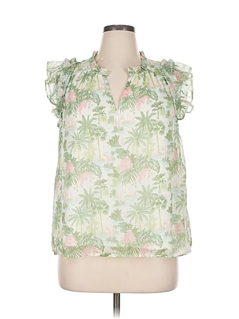 Pre-owned Vineyard Vines Sleeveless Blouse In Green