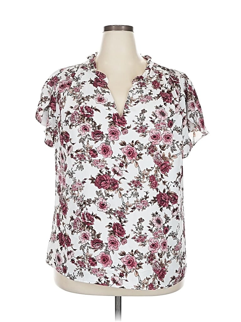 Pre-owned 41hawthorn Short Sleeve Blouse In White