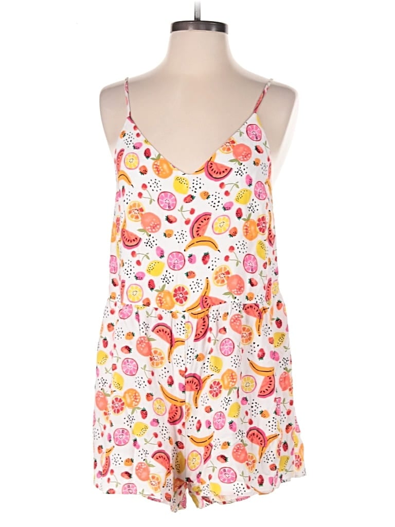 Pre-owned Ann Taylor Loft Romper In White