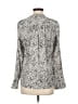 Calvin Klein Animal Print Silver Long Sleeve Blouse Size XS - photo 2