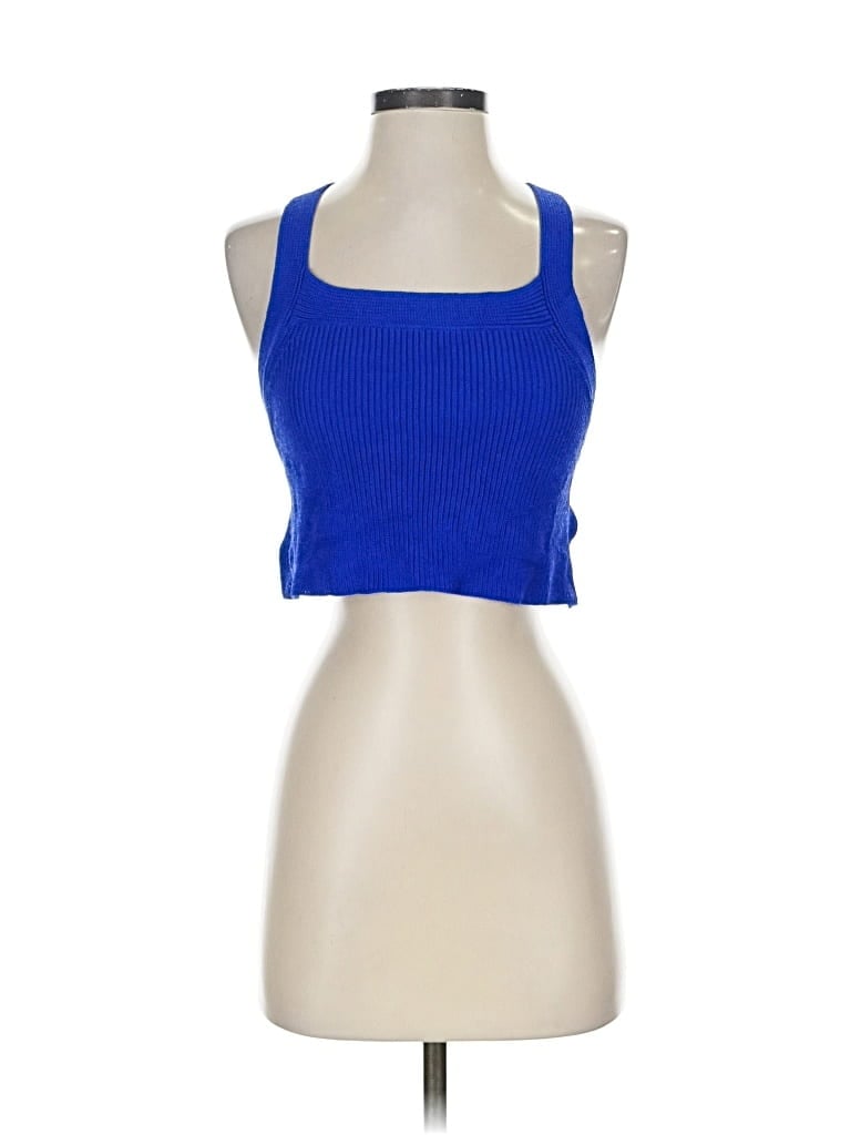 WILFRED Pre-owned Sleeveless Top Blue Halter Neckline Tops